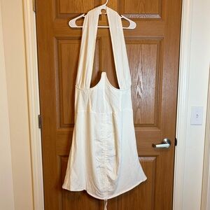 PrettyLittleThing Cream Sleeveless Dress